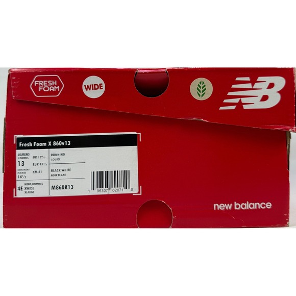 New Balance Fresh Foam X 860v13 Mens 13 4E Extra Wide Black White M860K13 main image 7